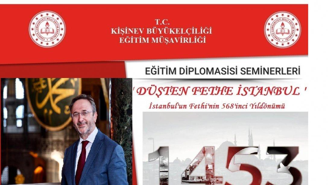 Eğitim Diplomasisi Seminerlerimiz İstanbul İl Kültür ve Turizm Müdürü ve Marmara Üniversitesi Öğretim Üyesi Sayın Dr. Coşkun YILMAZ ile Başlıyor