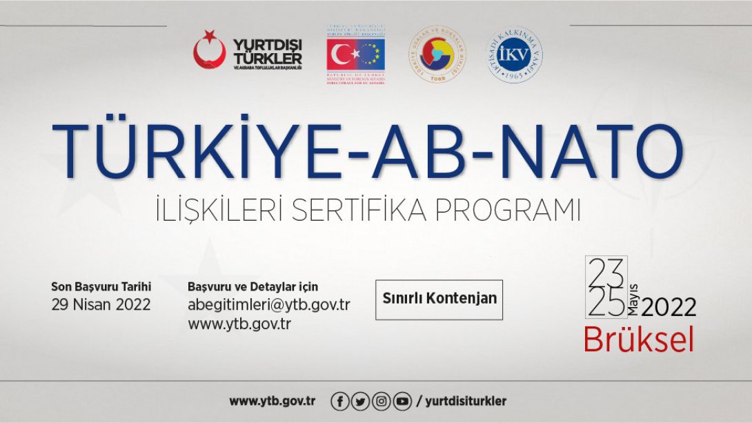 Türkiye-AB-NATO İlişkileri Sertifikalı Eğitim Programı